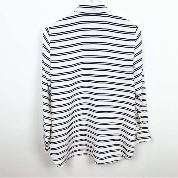 Talbots | Nautical Striped Career Blouse - Picture 6 of 8